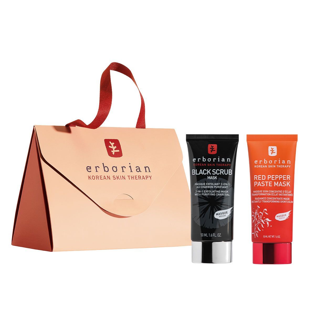 

Набор 2 в 1: Черный скраб и маска Красный перец